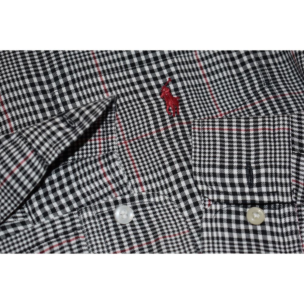 Vintage Polo Ralph Lauren Dress Shirt Men Size Large Glen Prince of Whales Check - Picture 2 of 9